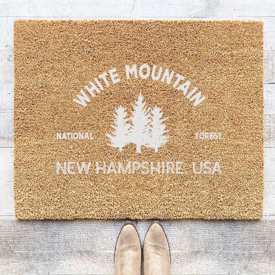 White Mountains Forest Nature New Hampshire Coir Doormats