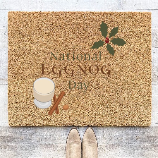 Celebrate National Eggnog Day Coir Doormats
