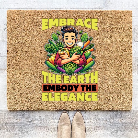 Vegetarian Embrace The Earth Veganism Vegetarians Coir Doormats