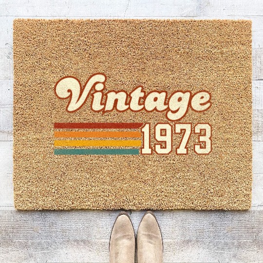 52nd Birthday Gift - Vintage 1973 Coir Doormats