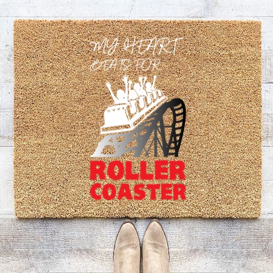 My Heart Beats for Roller Coaster Coir Doormats