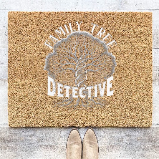 Genealogy Genealogist Family Tree Detective Coir Doormats