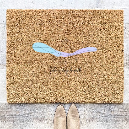 Peaceful Meditation Take a Deep Breath Coir Doormats