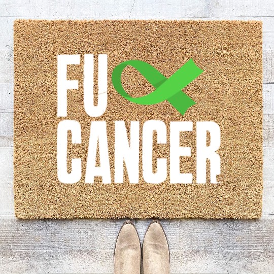 Non-Hodgkin Lymphoma Awareness Fuck Cancer Coir Doormats