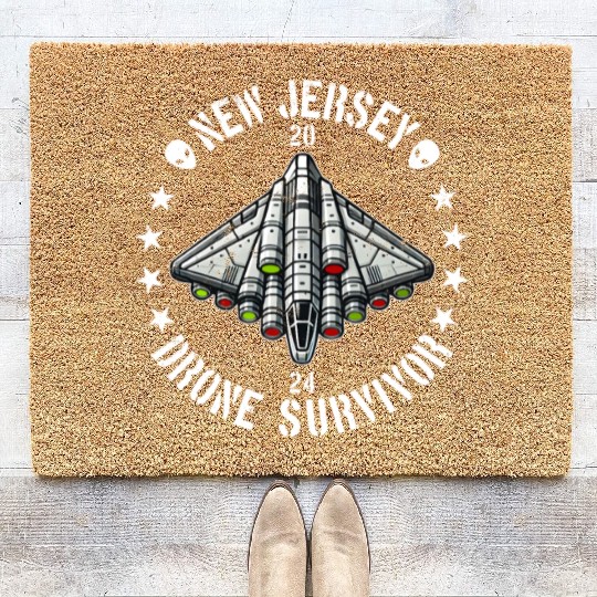 New Jersey Drone Survivor | NJ Drones Aliens UAPs Coir Doormats