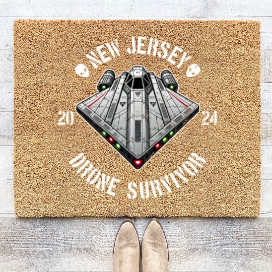 New Jersey Drone Survivor | NJ Drones Aliens UAPs Coir Doormats