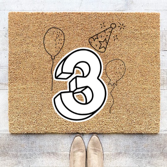 Coloring Coir Doormats: Number 3 – Creative Birthday Fun