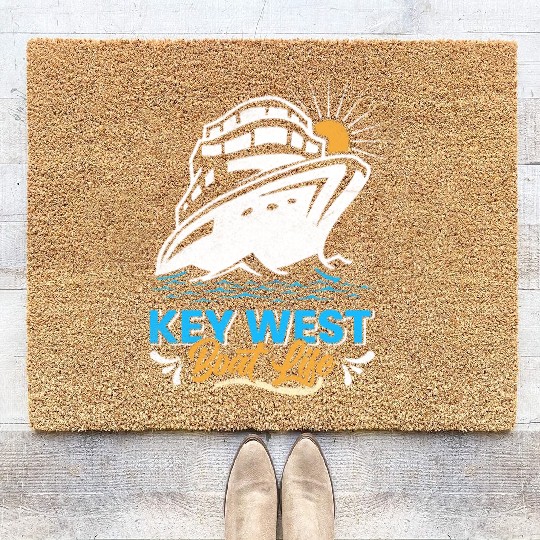 KEY-WEST BOAT LIFE Sailing Florida Keys West Keys Coir Doormats