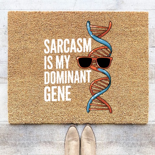 Sarcastic Genealogy DNA Test Genetics Biologist Coir Doormats