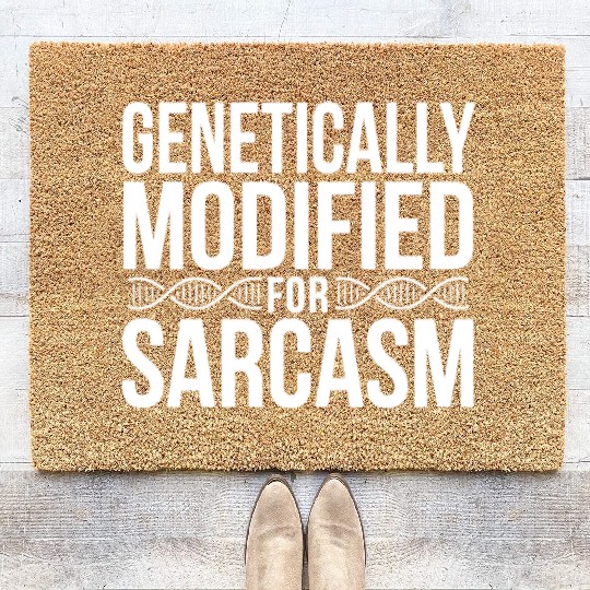 Sarcastic Genealogy DNA Test Genetics Biologist Coir Doormats