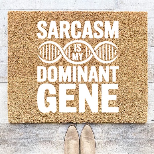 Sarcastic Genealogy DNA Test Genetics Biologist Coir Doormats
