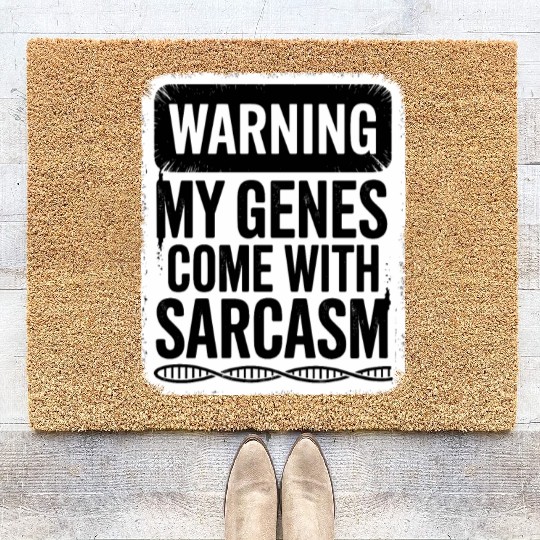 Sarcastic Genealogy DNA Test Genetics Biologist Coir Doormats
