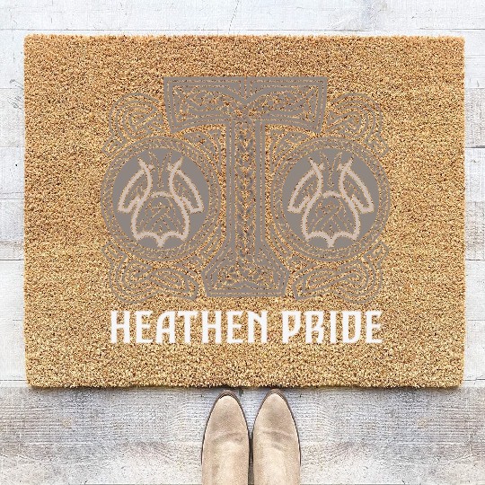 Asatru Valhalla Scandinavian Pride Norsemen Viking Coir Doormats