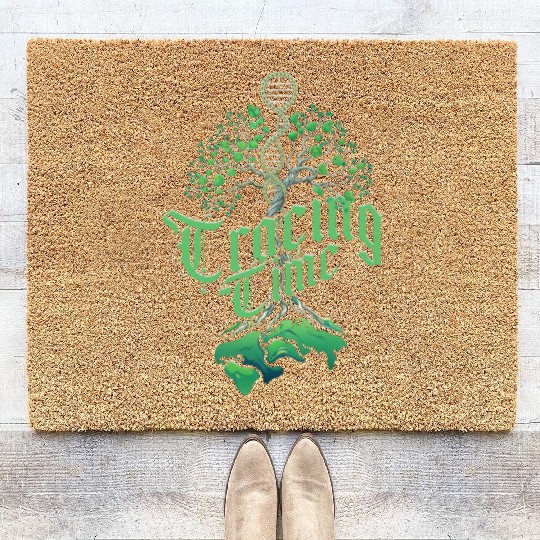 Genealogy Genealogist Ancestry Tracing Time Coir Doormats