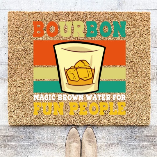 Bourbon Magic Brown Water For Fun People - Whiskey Coir Doormats