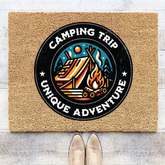 Camping Trip Young Adventures Coir Doormats