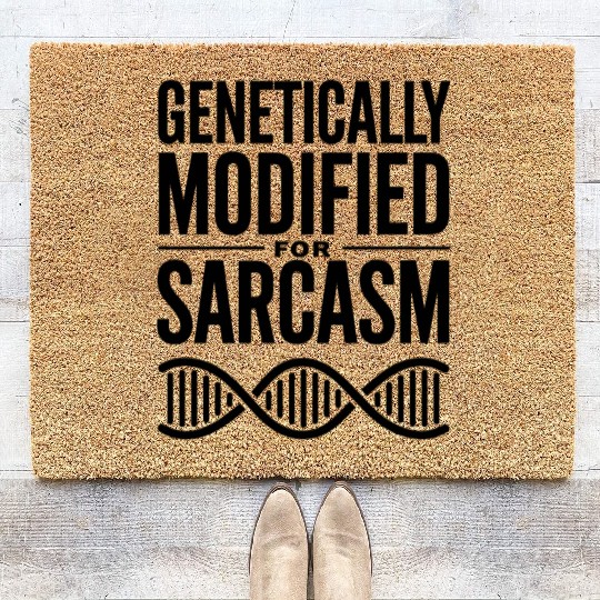 Sarcastic Genealogy DNA Test Genetics Biologist Coir Doormats