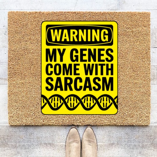 Sarcastic Genealogy DNA Test Genetics Biologist Coir Doormats