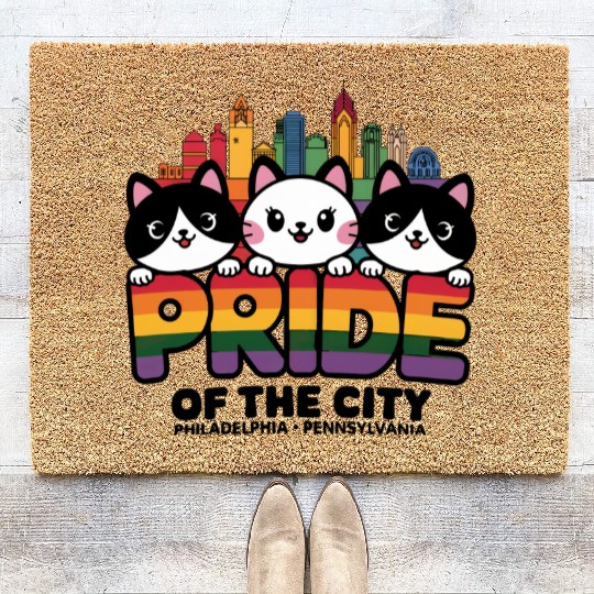 Pride of Philadelphia City Pennsylvania USA Rainbo Coir Doormats