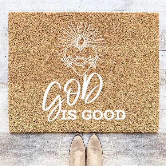 God is good Coir Doormats