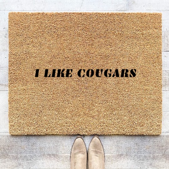 I like cougars Design for Men Coir Doormats