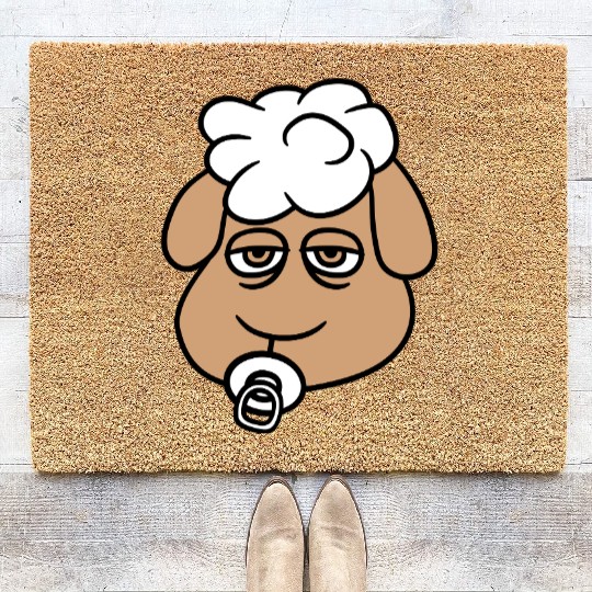 Sheep Baby Toddler Face Pacifier Child Head Lamb Coir Doormats