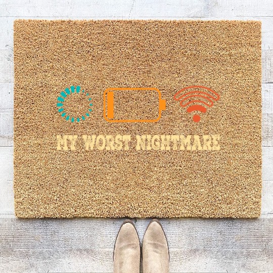 My Worst Nightmare Funny Gamer Humor Video Game Coir Doormats