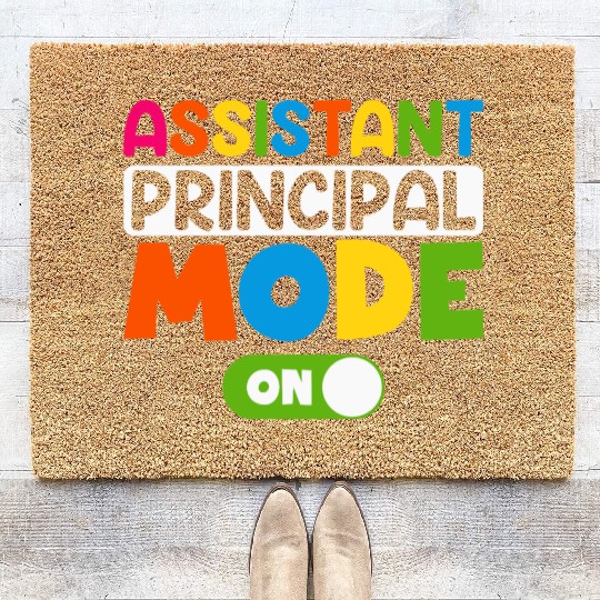 Assistant Principal Mode On 100 days of school Coir Doormats