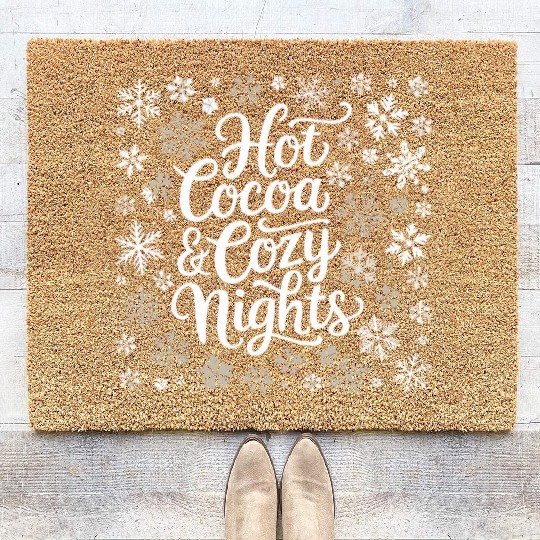 Hot Cocoa & Cozy Nights - Winter Wonderland Coir Doormats