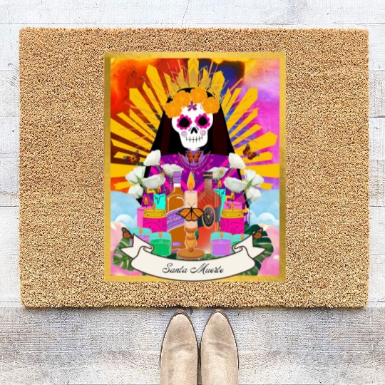 Butterfly Santa Muerte Coir Doormats