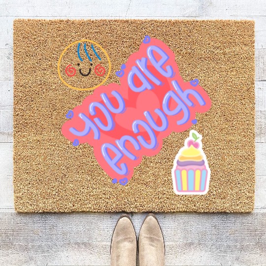 Truly you are enough for me-design by shahishop Coir Doormats