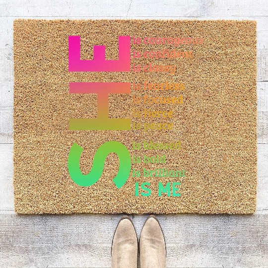 Woman Affirmation Black woman Quotes Coir Doormats