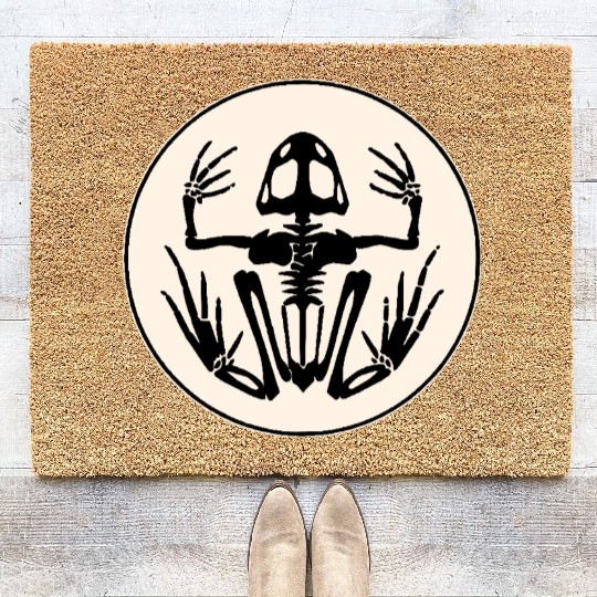 Skeleton Frog DevGru LIKE US ON FB #USAPatriotGrap Coir Doormats