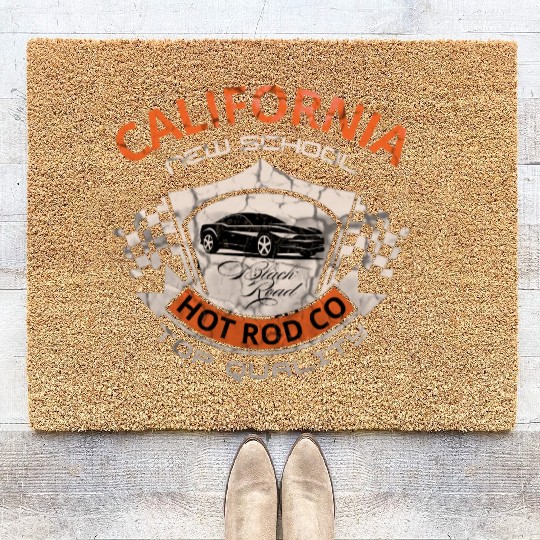 California New School Hot Rod Co. Coir Doormats