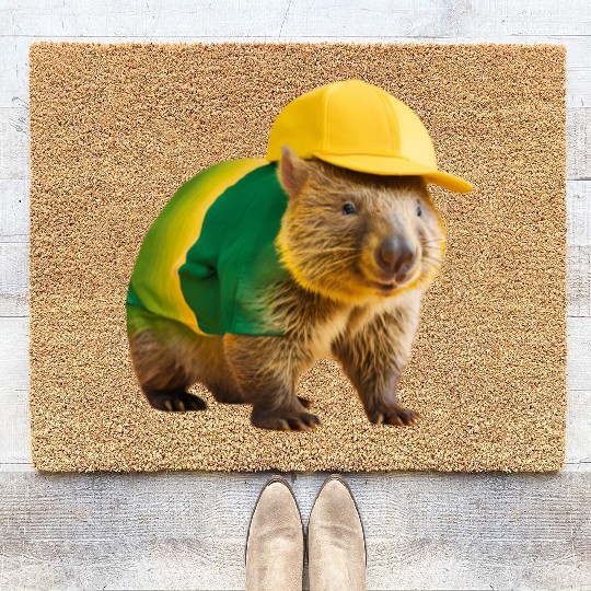 Green and Gold Wombat 2 Coir Doormats