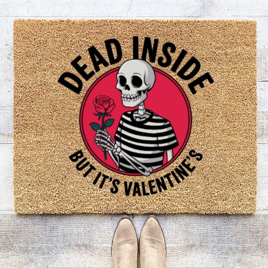 Valentine's Day Men's Coir Doormats | Dead Inside