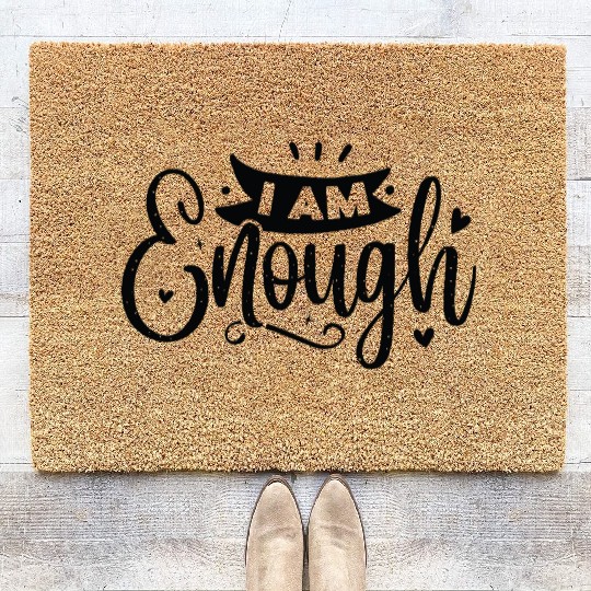 I Am Enough Coir Doormats