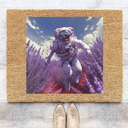 post nuclear lavender farmer Coir Doormats