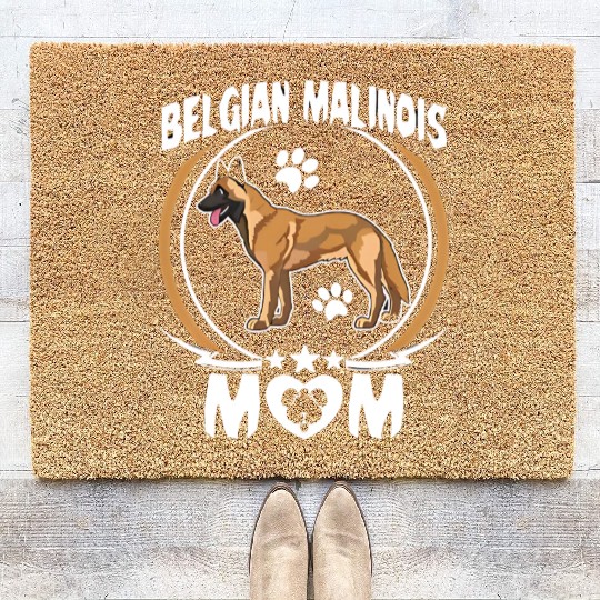 Belgian Malinois Mom dog lover Coir Doormats
