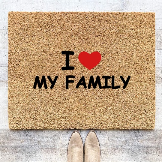 I love my family Coir Doormats