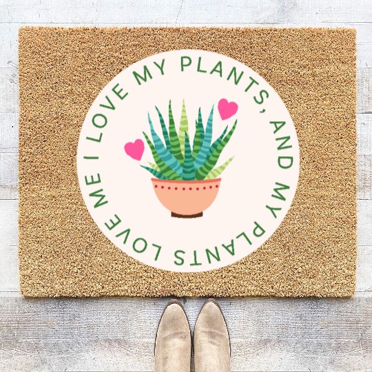 Love is in the Air (Plants) Coir Doormats