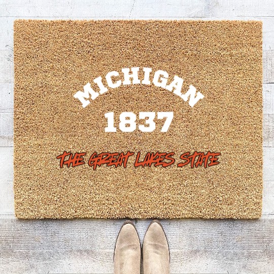 SAILING STRONG IN THE GREAT LAKES STATE Coir Doormats