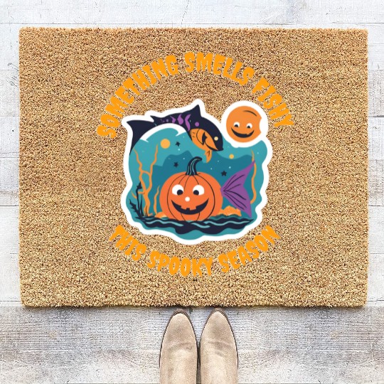 Something smells fishy this spooky season Coir Doormats