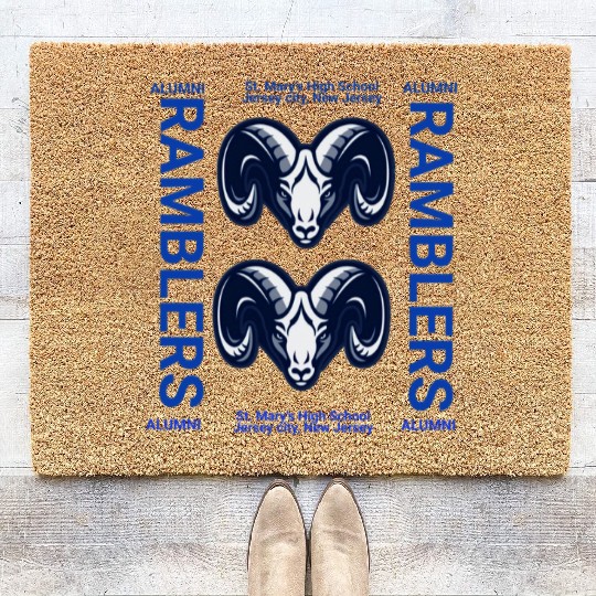RAMBLERS AT St MARY S HIGH School JCNJ Coir Doormats