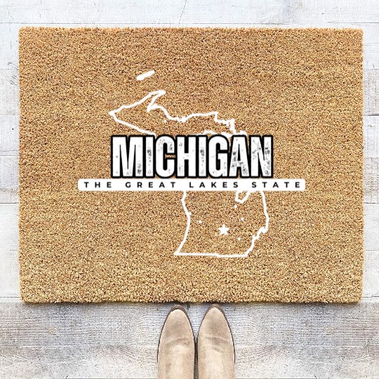 MICHIGAN THE GREAT LAKES STATE SAILING STRONG IN T Coir Doormats
