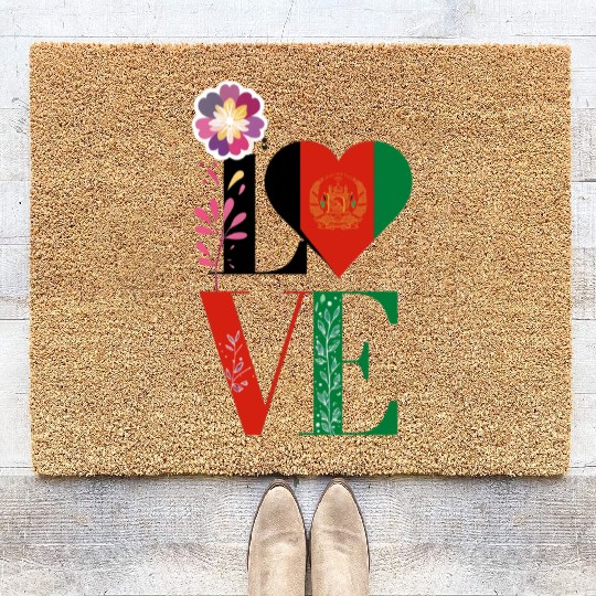 Kabul Store Love Afghanistan Coir Doormats