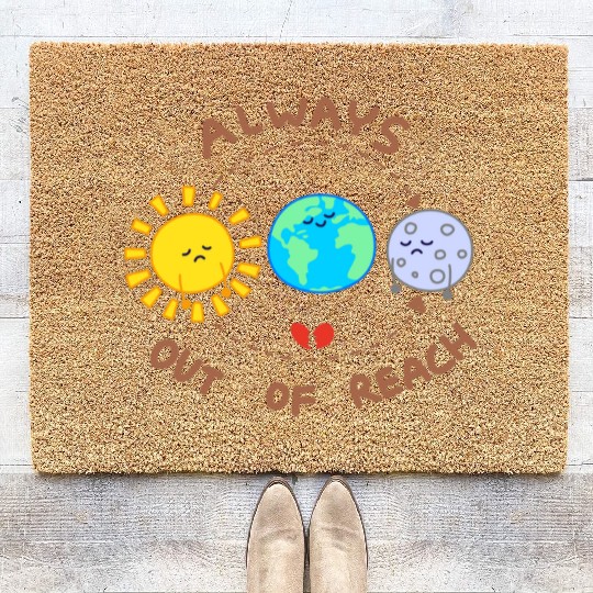 Always out of reach - sun and moon Coir Doormats