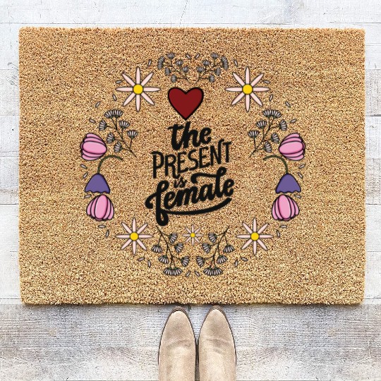 Unique Women s Design with a Positive Message Coir Doormats