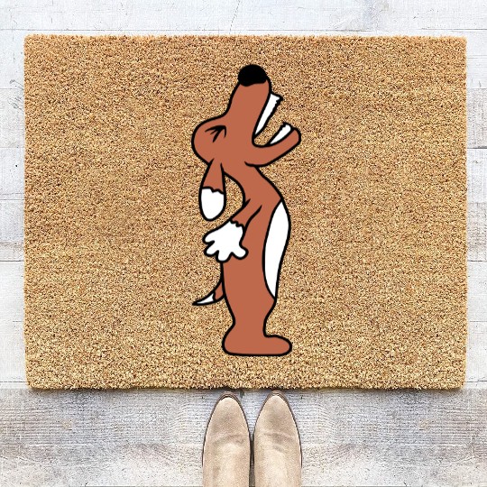 Dog Angry Upwards Roaring Loud Barking Yapping Fun Coir Doormats