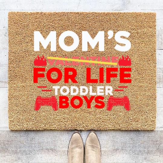Mom s Valentine for Life Toddler Boys Coir Doormats